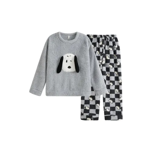 Gongdie Серый Женский Пижамный Комплект