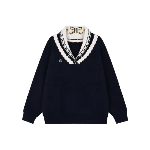 Umoumo Темно-синие женские свитеры