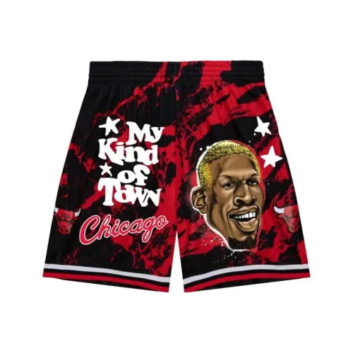 Mitchell Ness Темно-красные Мужские Повседневные Шорты