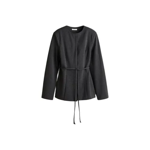 H M Темно-серый смешанный цвет женские деловые костюмы