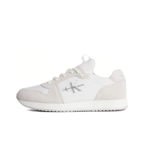 CKJ CALVIN KLEIN JEANS Устойчивый к истиранию Низкий Топ Повседневная обувь Мужская Бежевый Белый