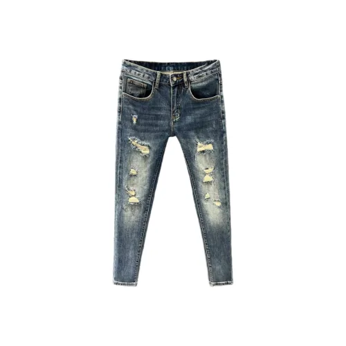 CAT'S PAW Синий Унисекс Джинсы