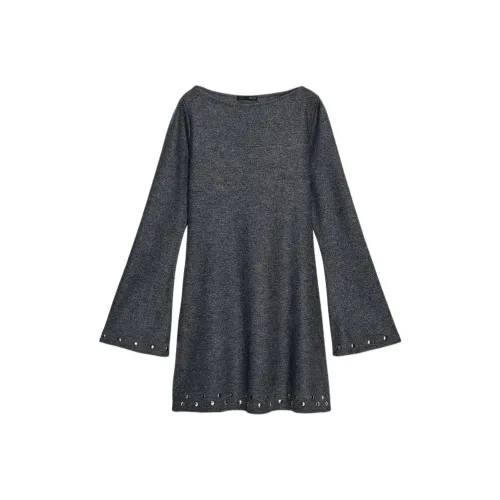 ZARA Длинное платье с длинными рукавами женское