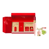 Помада #001G+Розовый Корпус+Короткая цепочка+Кленовый лист