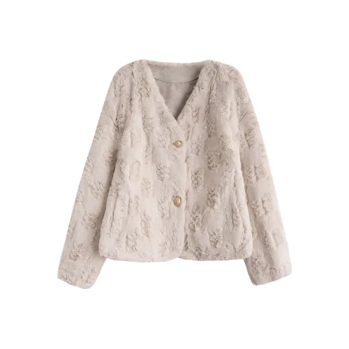 Tonlion Абрикос Женские Меховые изделия