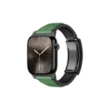 Зеленый с черной складной застежкой