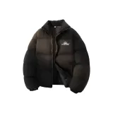 Чёрный хлопковый пуховик