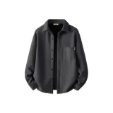 [Вельвет Утолщенный Термический] Темно-серый (Аутентичный Синий-Серый Логотип на груди)