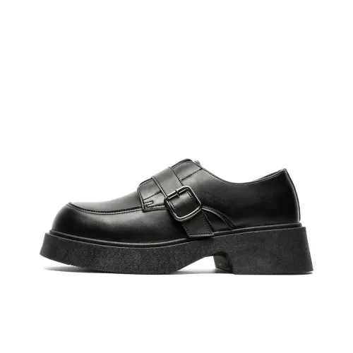 JX Chunky Derby Обувь Повседневная Кожаная Мужская Черная