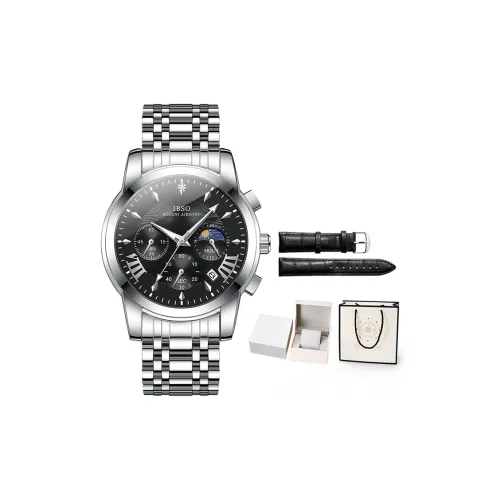 IBSO Gentleman Collection Кварцевый механизм ремешок из нержавеющей стали унисекс черный циферблат