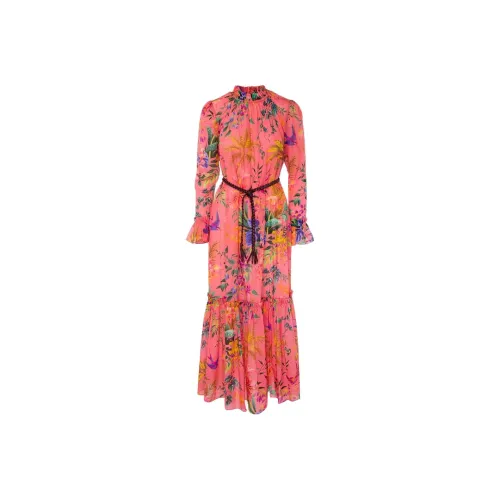 Zimmermann Красные Женские Длинные Платья с Длинными Рукавами