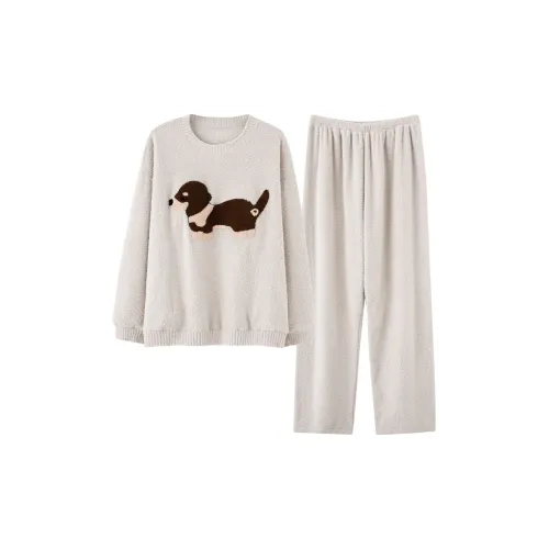 FOSS PHIL XNR94531 Пара Милый щенок Мужской Мужской Пижамные комплекты