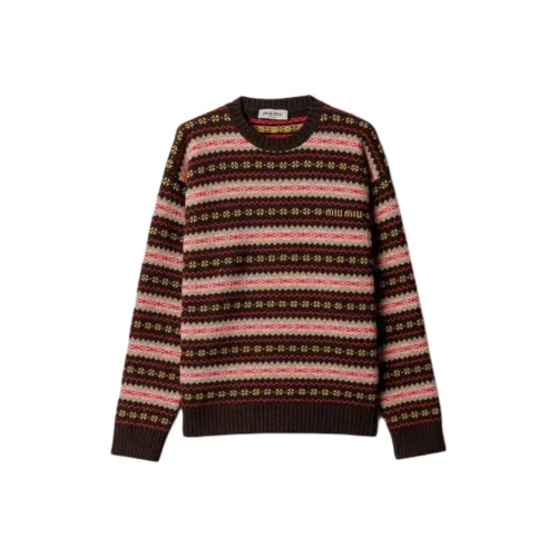 MIU MIU Темно-коричневые женские свитера