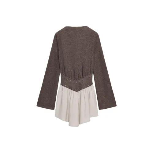 ZARA Длинное платье с длинными рукавами женское