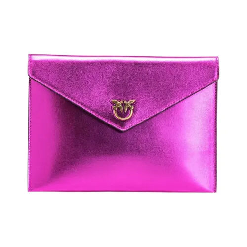 PINKO Sheepskin Handbag Clutch Women's Purple