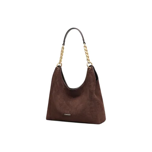 C°BANNER Коровья кожа с синтетической кожей сумка на плечо стандартная женская кофейного цвета