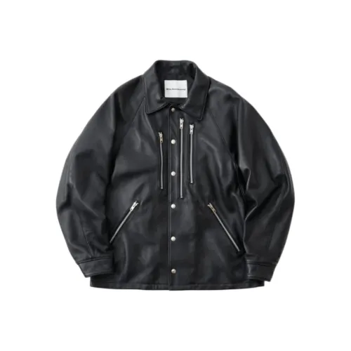 White Mountaineering x Schott FW25 Кожаная куртка мужская