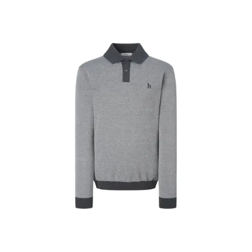 HAZZYS Polo для мужчин угольно-серый