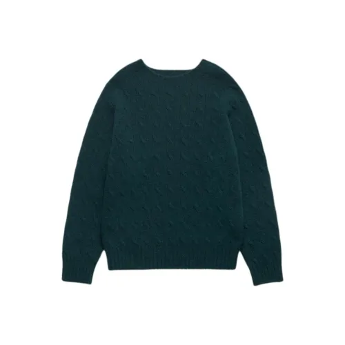 The Barnnet FW25 Eight Молоко OVERSIZED Shaggy Собака KNIT Свитер_Зеленый Свитер Мужской