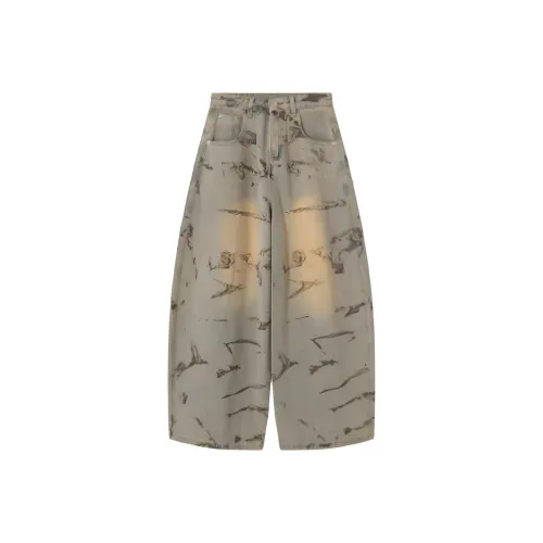 Wick Buen Желтые Грязные Женские Джинсы