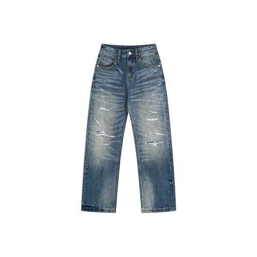 A3G4 Синий Унисекс Джинсы