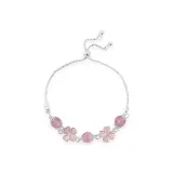 Розовый с браслетом в виде четырехлистного клевера