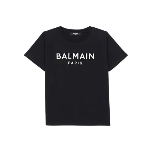 BALMAIN Детская одежда Париж Металл T Рубашка T Рубашка Детский Черный