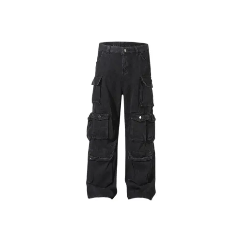 ZHIO Черные Унисекс Джинсы