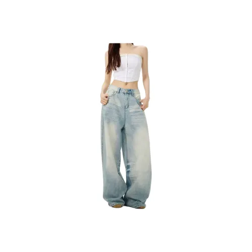 OG96 LAB Light Blue Unisex Jeans OG96 LAB Светло-голубые унисекс джинсы