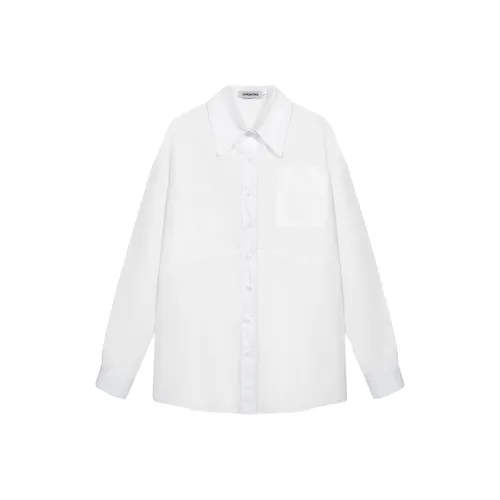 XIAOQIAOJIA Белый Унисекс Рубашки
