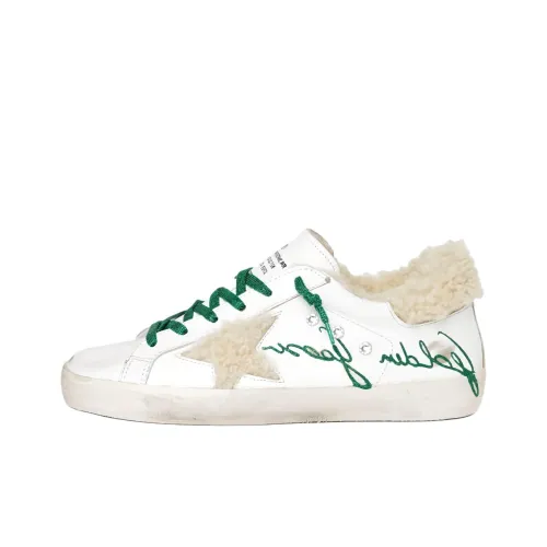 Golden Goose Супер Звезда Стильные Скейтбординги Женские Белые Зеленые