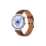 Бургундский кожаный ремешок