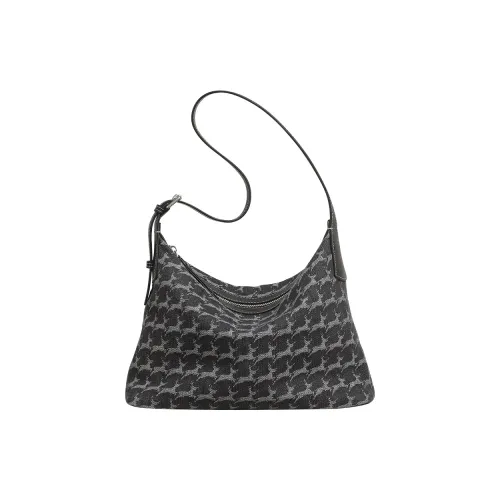 Miao Di Ткань Сумка через плечо Стандартная Женская Джинсовая Черная