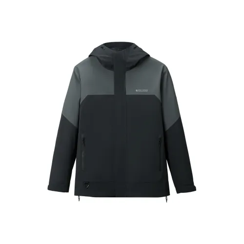 HLA Синий Серый Комбинированный N7 Мужская Куртка