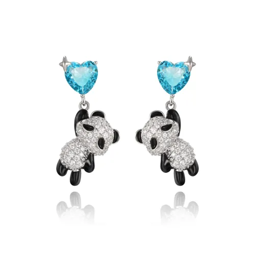 XUPING Серьги-гвоздики с синтетическим кубическим цирконием женские