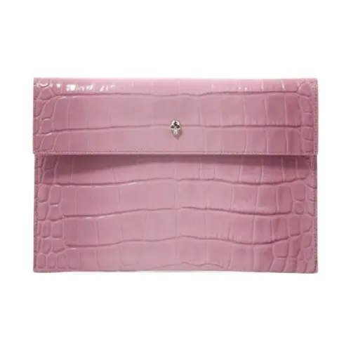 Alexander McQueen Телячья кожа Конверт Сумка Клатч Женский Розовый