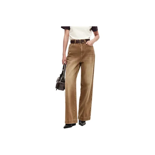 FUUNNY FEELLN Серый Оранжевый Желтый Женские Джинсы