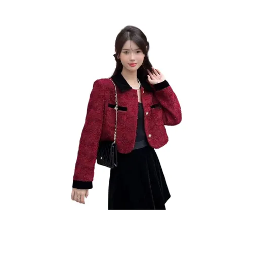 PZHK Red Women's Short Coat PZHK Красный Женский Короткий Пальто