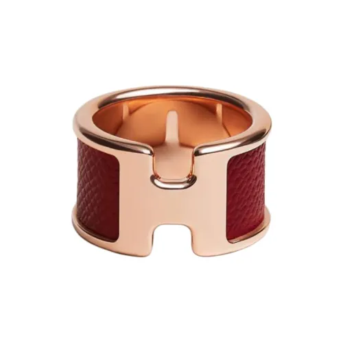 HERMES Madame Телячья кожа Кольца Женские Красный