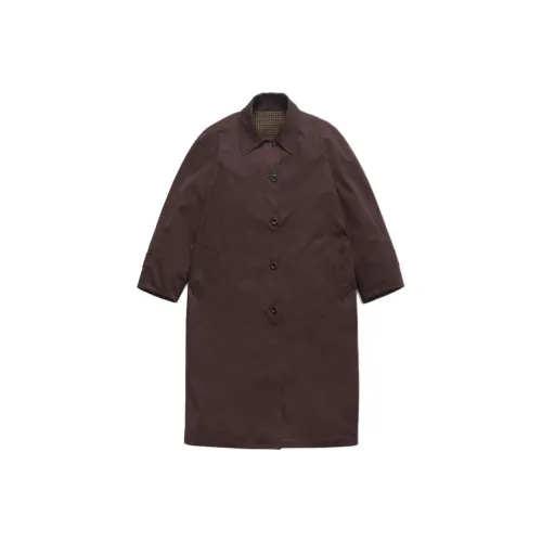 The Barnnet FW25 Eight Milk Bastide Reversible Long Trench Coat_Burgundy Тренчкот Женские