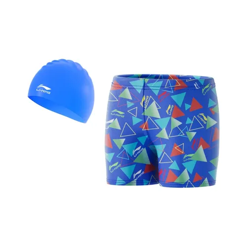 Подкладка 221 Яркий Синий [Плавательные Шорты + Шапочка для плавания Двухкомпонентный Набор] Купальники для детей