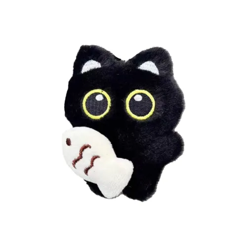 Sweet Pillow House Обнимающая Рыбка Little Черный Кот Плюшевая Подвеска 8 см Высокая