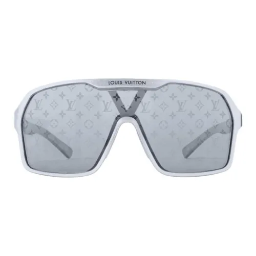 LOUIS VUITTON Полиамид Нерегулярная форма Солнцезащитные очки Женские Серебряные