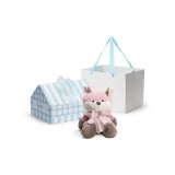 Лиса Персик 35 см (Розовый Кролик Марля Платье Подарочная Коробка Издание)