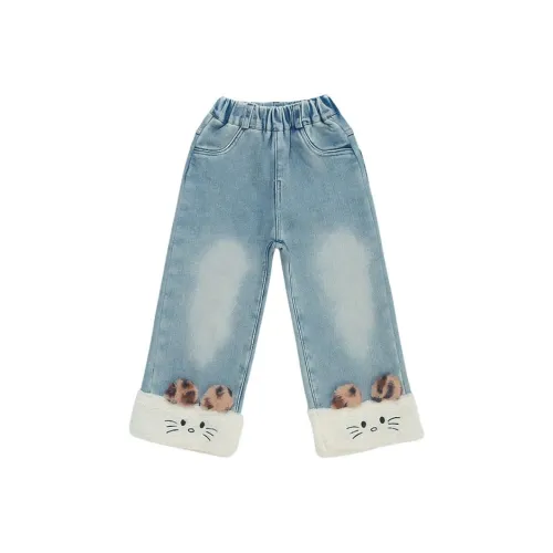 ZHIO Изображение Цвет Флисовые Детские Джинсы с Подкладкой