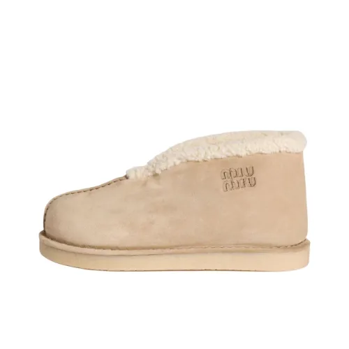 MIU MIU Сноубутсы Женские Бежевые