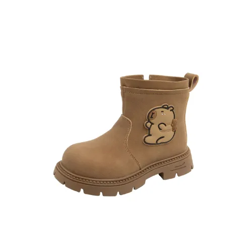 KINDDOG Устойчивые к истиранию противоскользящие детские кожаные сапоги