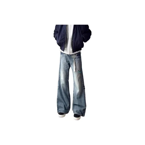 XUBAIHUO Blue Unisex Jeans XUBAIHUO Синий Унисекс Джинсы