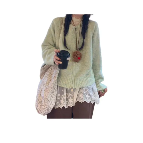 SIXUSICHOU Зеленый Женский Трикотаж