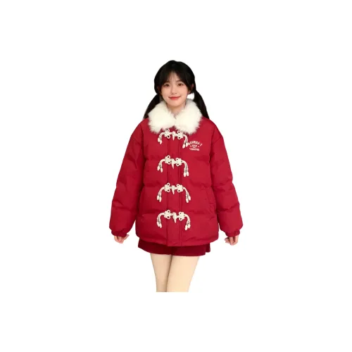 GEZITAI Красный Женский Пуховик